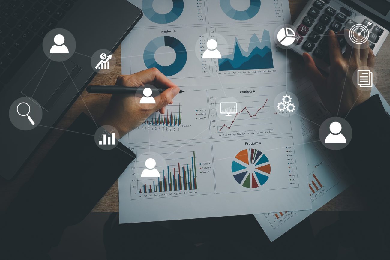 business woman building Business connection infrastructure network with internet connection technology. internal management online marketing