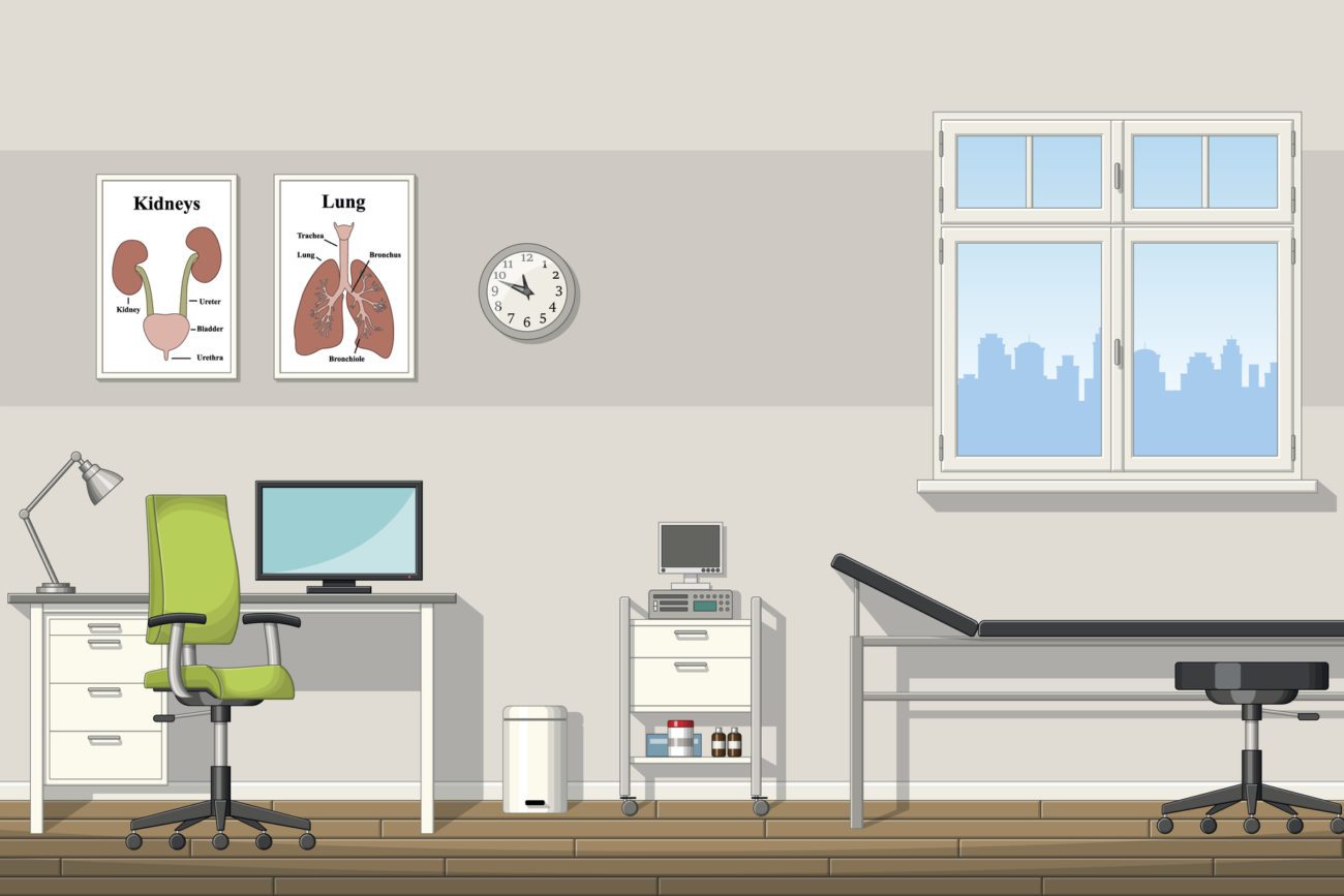 Illustration of a doctor office